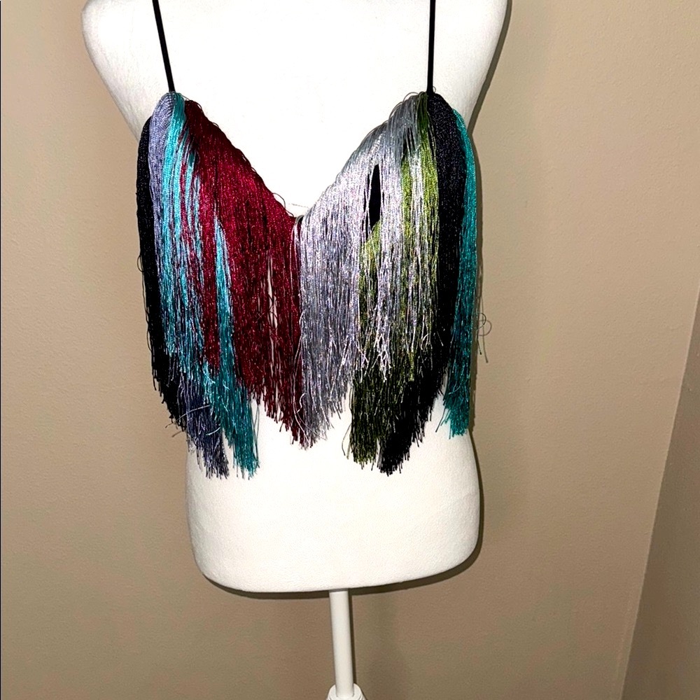 REVOLVE Multicolor Fringe GoingOut Cami